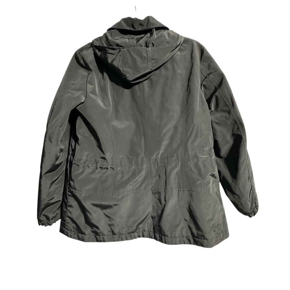 Charter Club Anorak Jacket Large Petite Water-Resistant Hooded Drawstring Waist - Picture 2 of 14